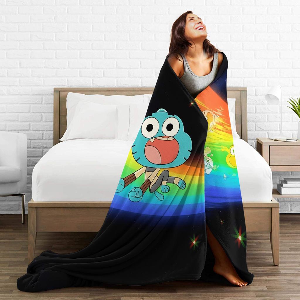 The Amazing World Of Gumballs Warm Soft Blankets Travel Office Plush Throw Blanket Couch Chair Flannel Bedspread Sofa Bed Cover