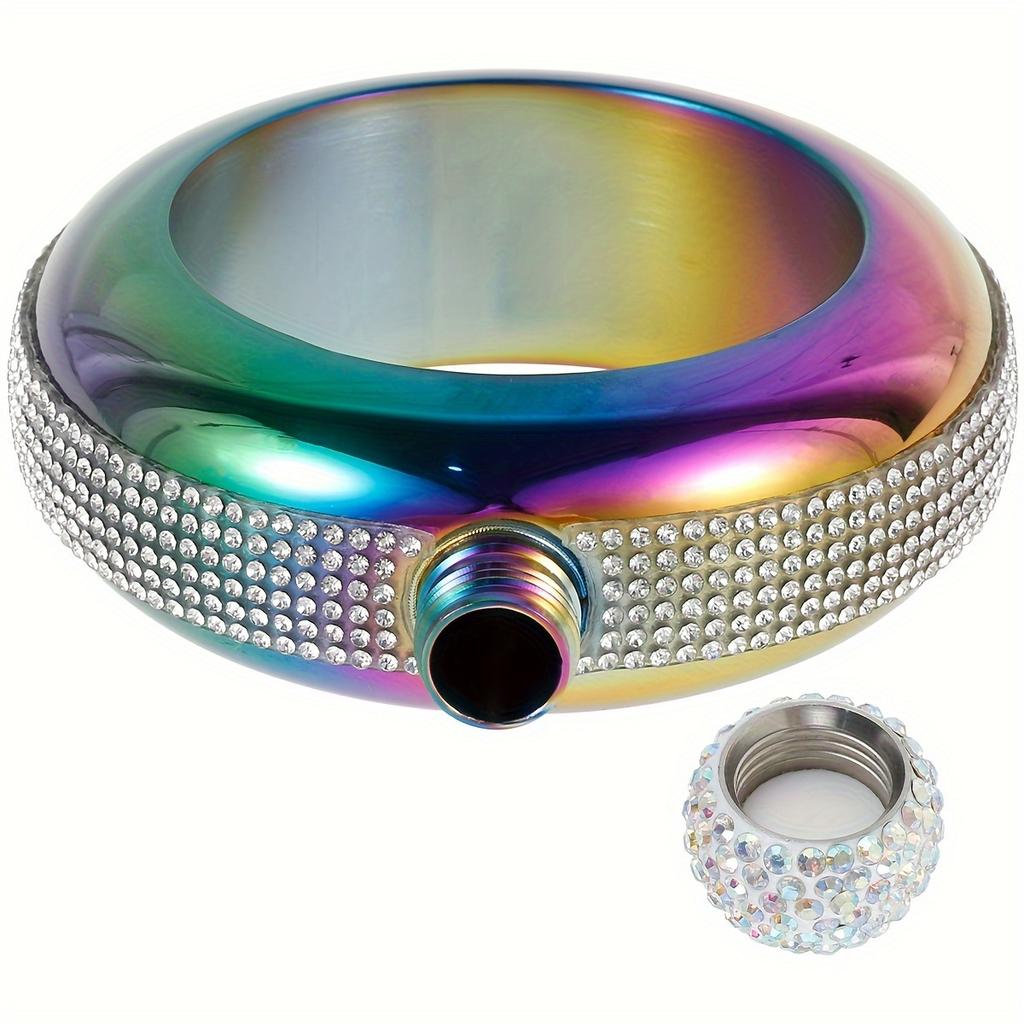 1pc Fashionable Stainless Steel Bangle Flask for Ladies - Discreetly Hides Wine, Cocktails & Spirits - Perfect Party Accessory for Summer Entertaining