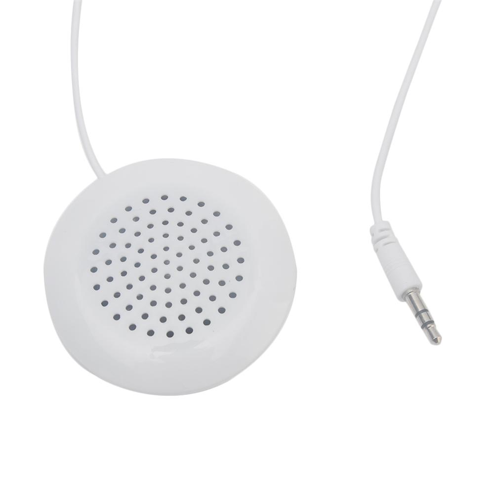 Mini 3.5mm Jack Wired Pillow Speaker for MP3 MP4 CD Player Phone Radio Portable Outdoor Sports Audio Stereo Universal White