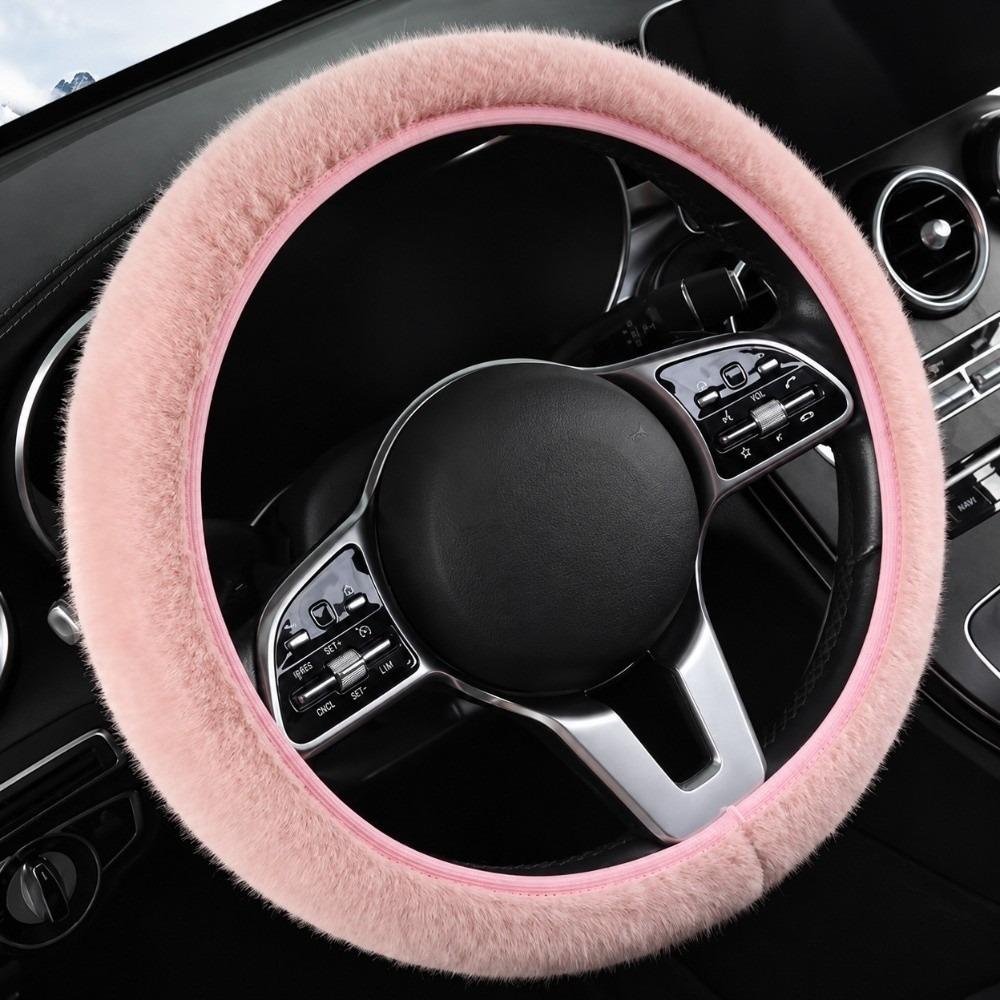 36-39cm Plush Steer Wheel Cover Warm Auto Interior Decor Universal Car Steering Wheel Cover Winter