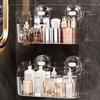 Transparent Suction Cup Shower Rack Wall Mounted Waterproof Cosmetics Storage Rack Punch-Free Shower Drain Basket
