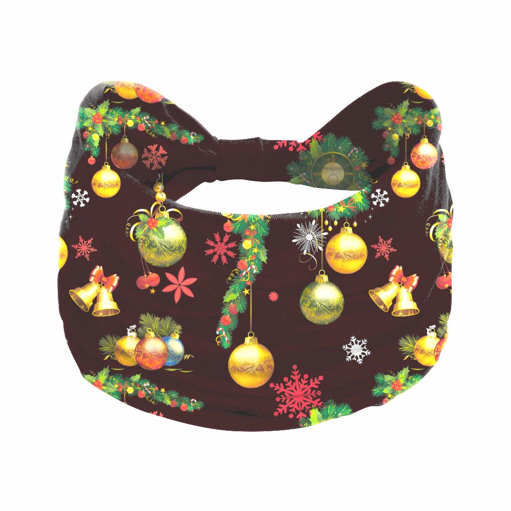 15CM Tie-Dye Extra Wide Elastic Christmas Headband for Women - Perfect for Yoga, Sports, and Face Washing