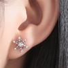 Korean Silver Snowflake Stud Earrings: Elegant, Trendy, Simple Design for Women - Perfect for Christmas or Everyday Wear