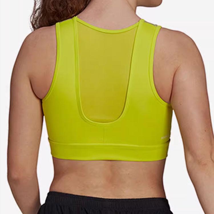 Adidas Fitness Casual Sports Vest Women Tops Fluorescent-Yellow GL4021