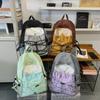 Korean Version of Versatile Contrasting Color High School Backpack Lightweight Large Capacity College Student Travel Backpack