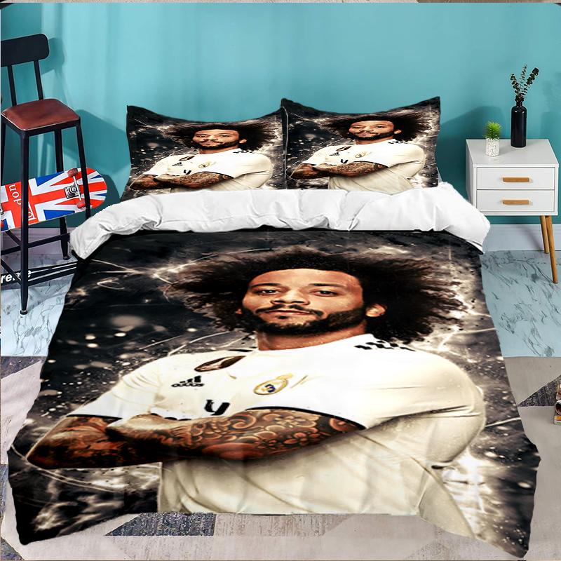 3PCS Real Vieira Football Legend Bedding set,Ideal for1pc Duvet Cover And 2pcs Pillowcases Perfect for Christmas gift,Ideal for Bedroom, Dormitory