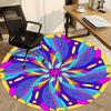 1pc Mandala, AbstractChair Carpet for Office, Indoor Non-Slip Washable Polyester Fiber Carpet, Mat For Office, Machine Washable