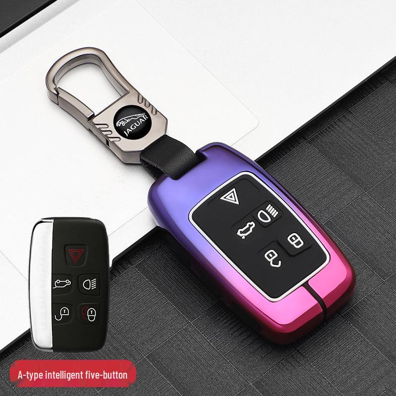 Premium Metal Protective Shell for Jaguar Key - Compatible with XFL/XEL/XJL/FPACE; High-End Men's Key Case with Buckle