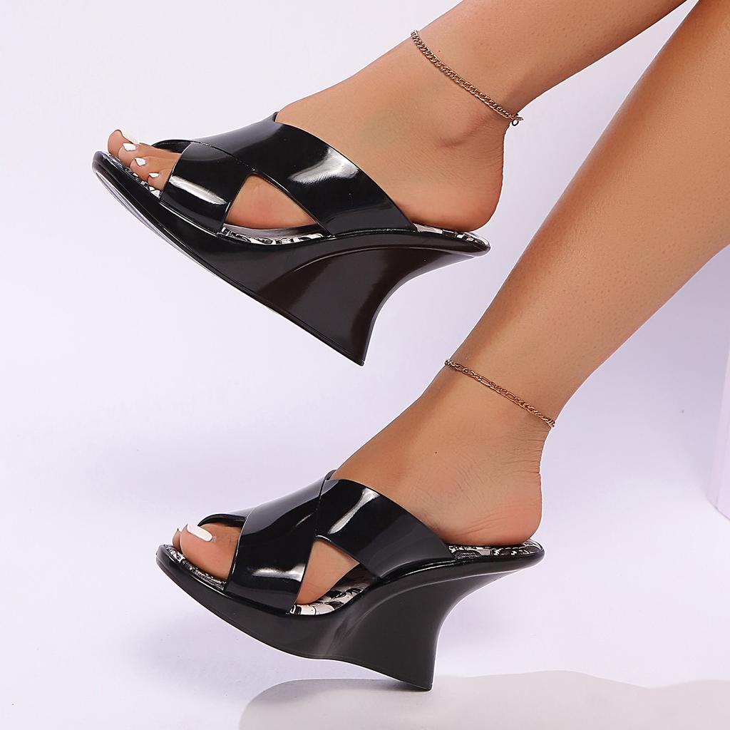 Sommer Damen Sandalen Keilabsatz Plateau Schuhe für Damen High Heels Pantoletten Frau Trend Damen Leichte Schuhe Zapatos De Mujer