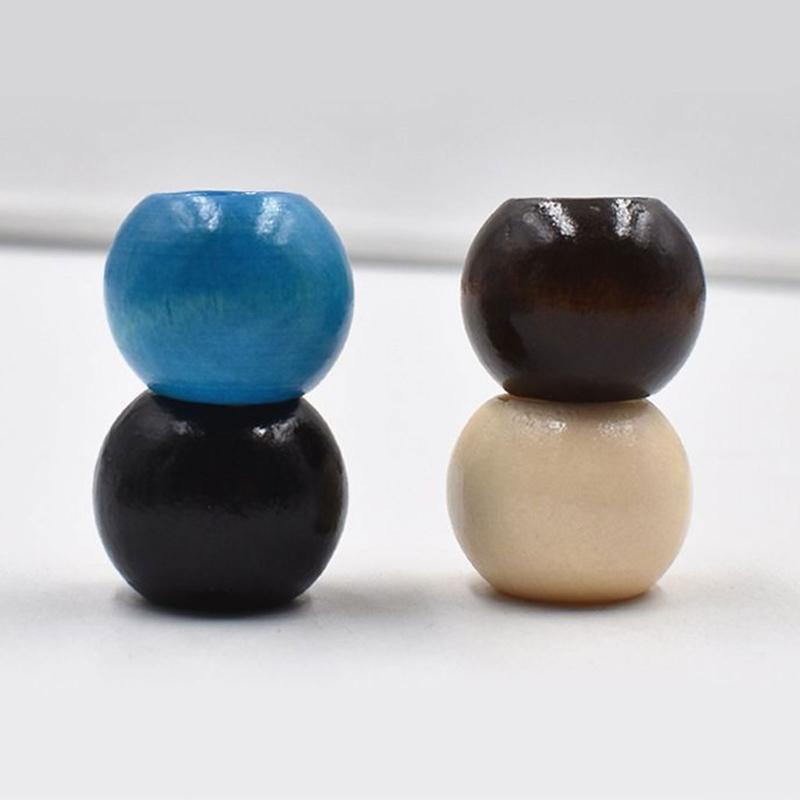 Wooden Beads with Large Through Holes, 100 pcs for DIY Bracelet, Necklace, Keychain, and Clothing Decoration Projects