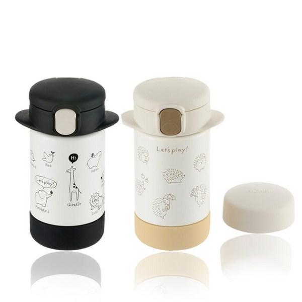 Richell 2way Stainless Steel Straw Cup 160ml, Ivory, 1 Piece