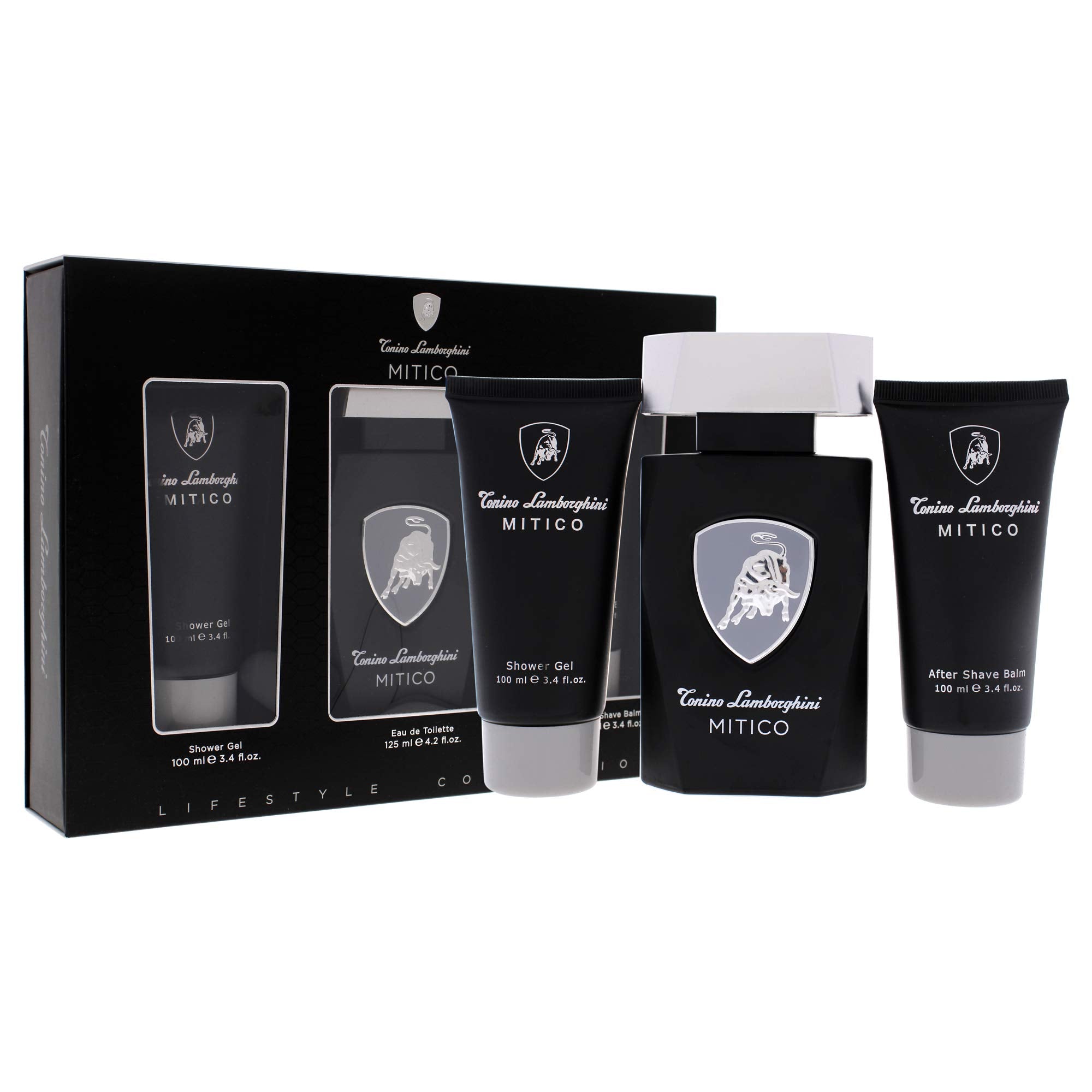 Tonino Lamborghini Mitico Eau de Toilette 125 ml + Shower Gel 100 ml + After Shave Balm 100 ml Gift Set