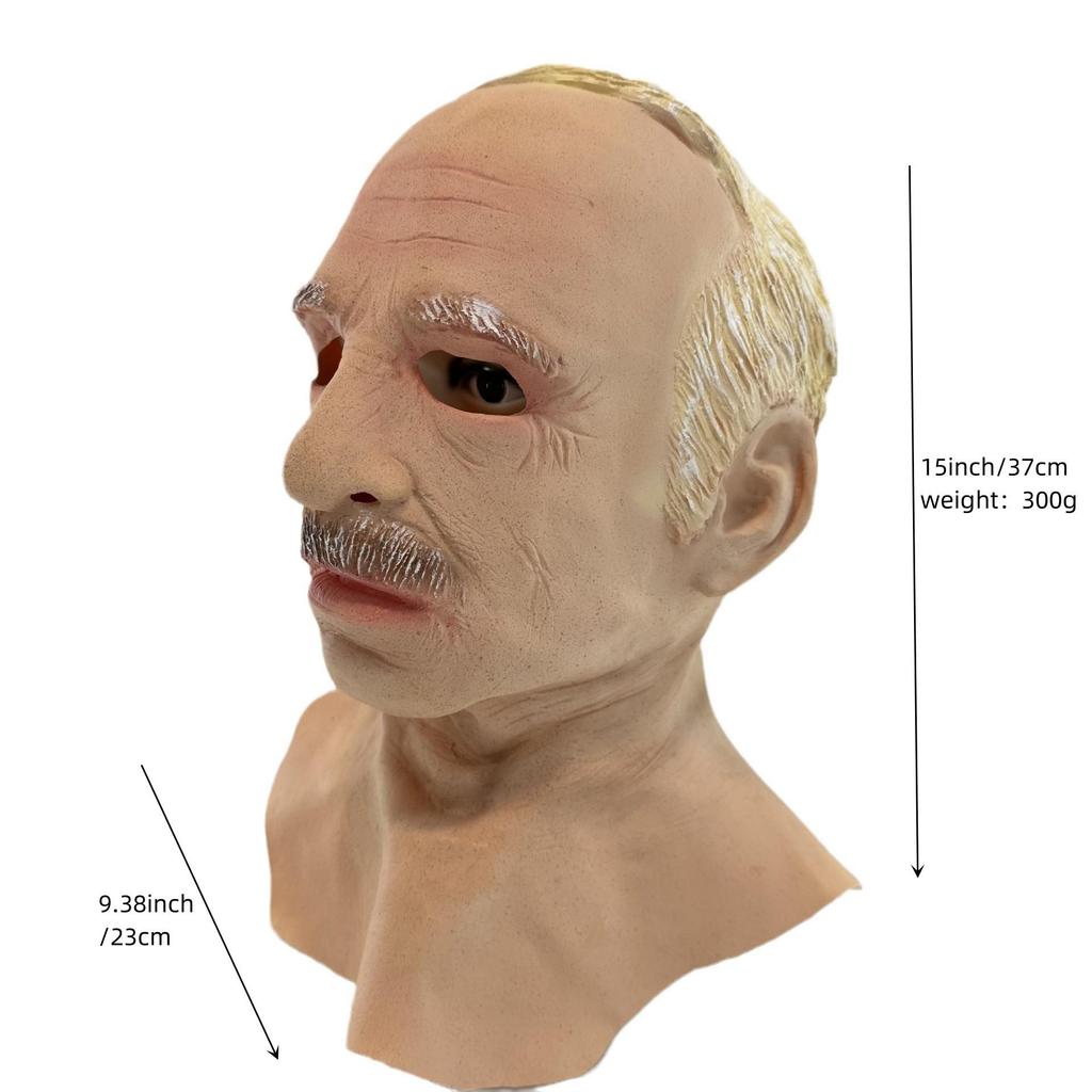 Kind White-haired Old Man Latex Mask