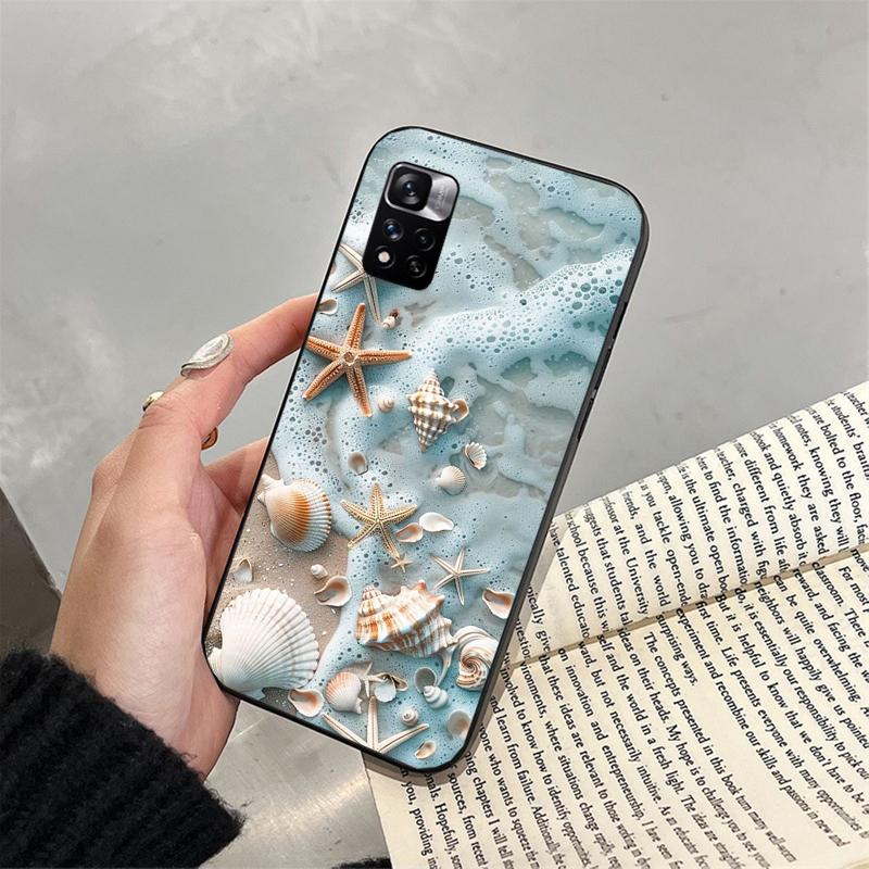 Phone Case For Xiaomi Poco C71 15T 14T Pro Redmi note 15 14 14 13 Pro Redmi A5 15C 13C Starfish Shell blue Ocean
