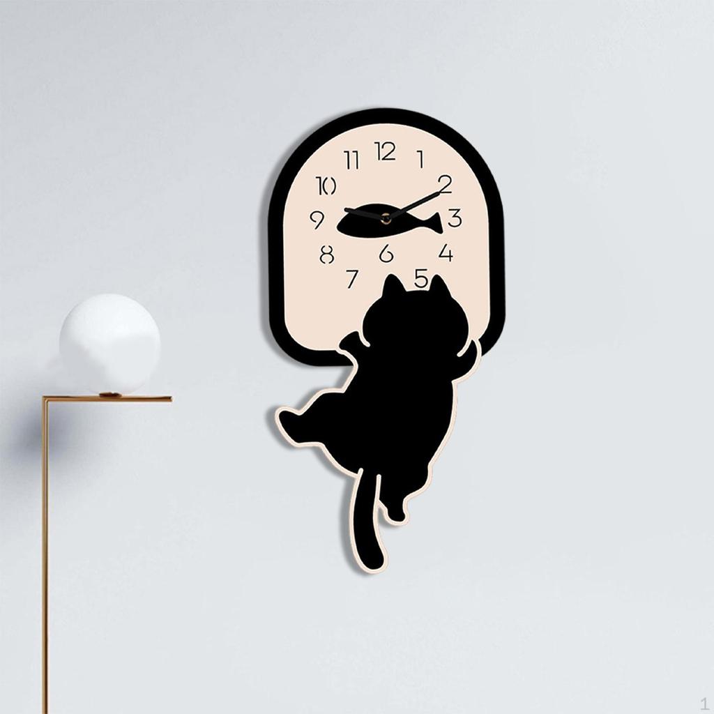 Clock, Black Arabic Numerals, Silent Hanging Decorative Clock for Classroom