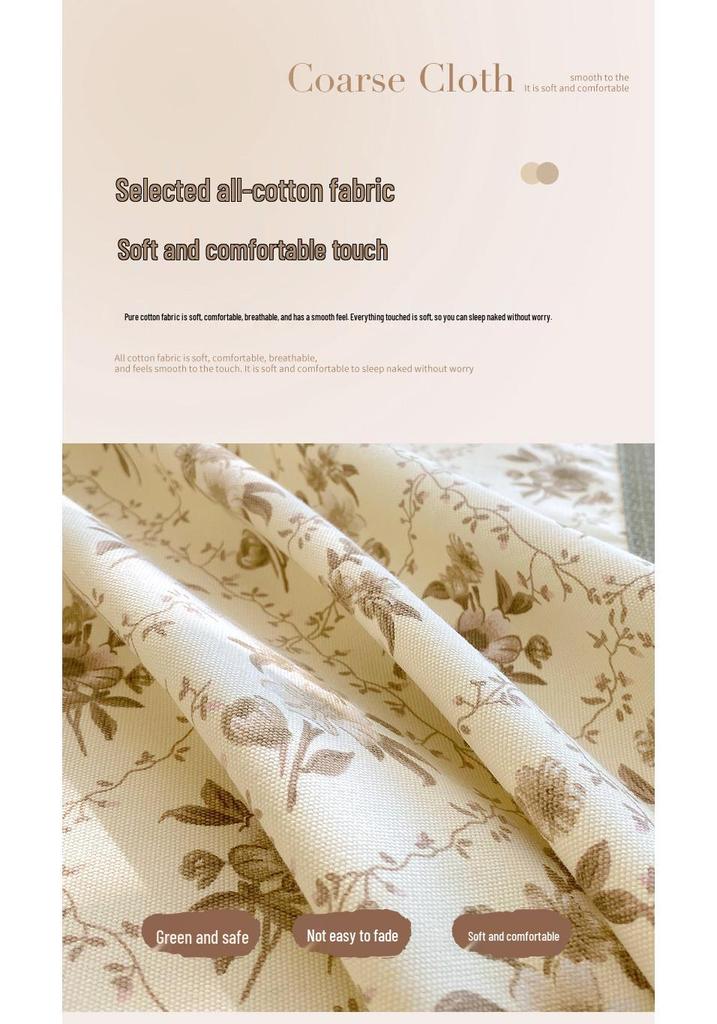 A-Class 100% Cotton Coarse Cloth Soft Bed Sheet for All Seasons