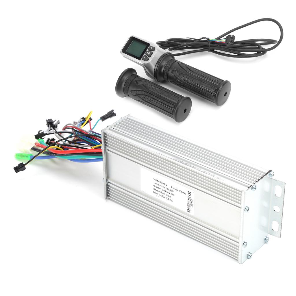 36V48V 1000W Brushless Controller and 124DX LCD Twist Throttle 2 In 1 for Electric Scooter