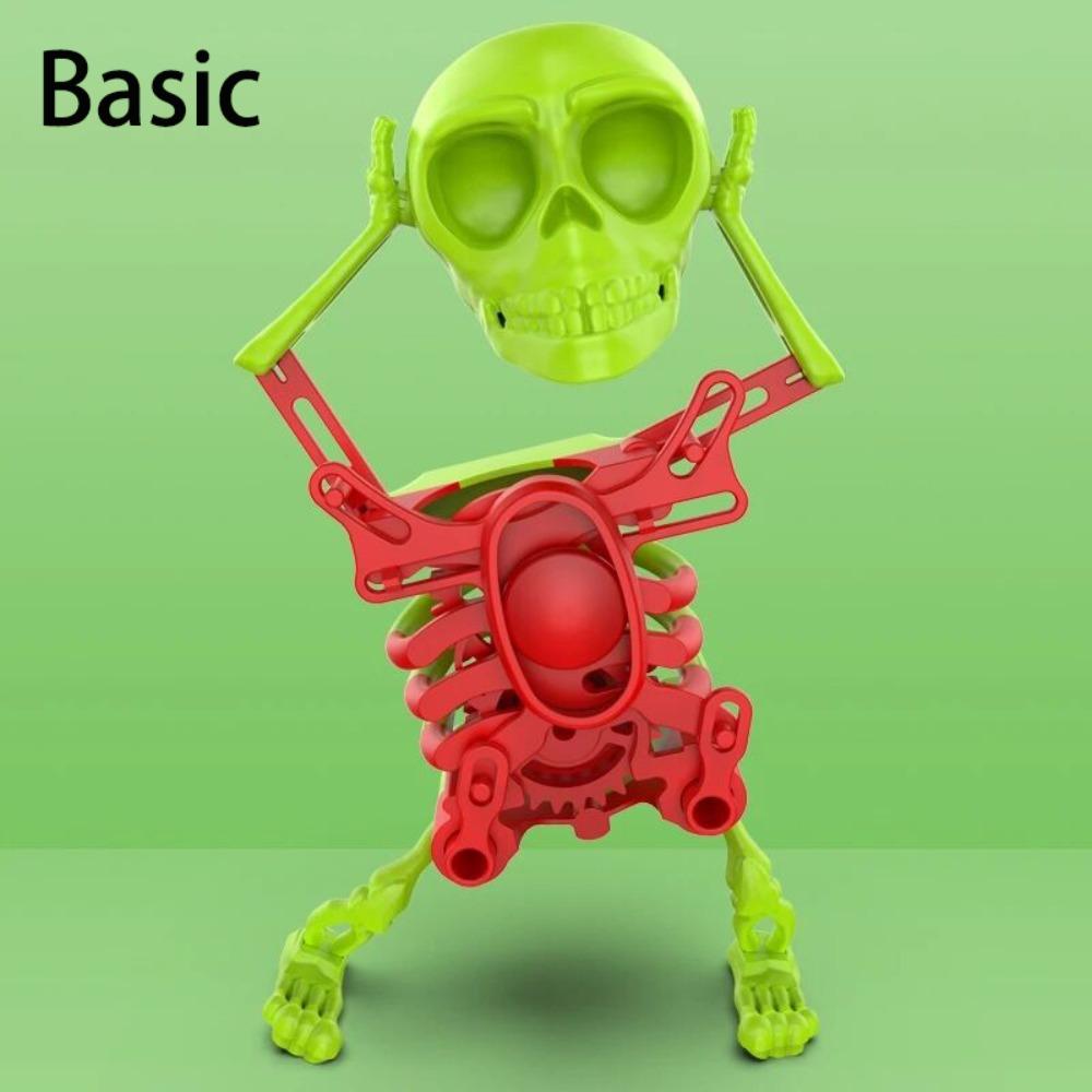 With Music Dancing and Swinging 3D Skull Toy with Lights Wind Up Skeletons New Dancing Skeleton