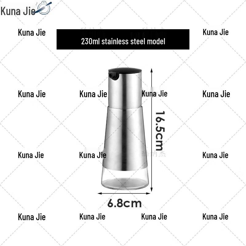 KUNAJIE Stainless Steel & Glass Condiment Dispenser