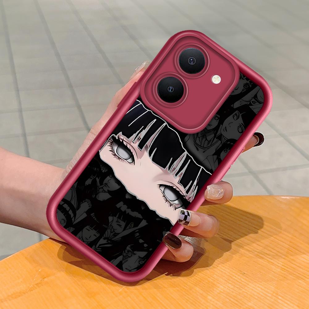 Myk silikon firkantet stige Utskriftsmønster Telefondeksel Helt deksel Kamera Støtsikker beskyttelse Gummideksel for Vivo