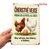 1PC 2D Czech Phrase Metal Sign Vintage Wall Art Rainproof Hanging Plaque Modern Farmhouse Man Cave Indoor Decor