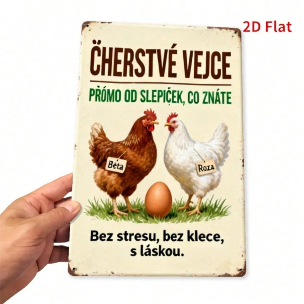 1PC 2D Czech Phrase Metal Sign Vintage Wall Art Rainproof Hanging Plaque Modern Farmhouse Man Cave Indoor Decor