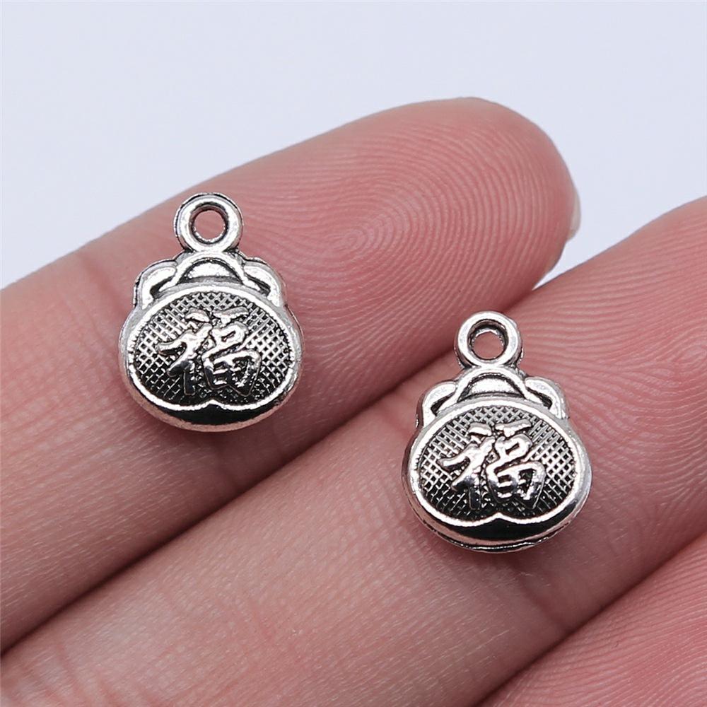 10pcs Chinese Character Ai Charms For Jewelry Making Chinese Style Knot Dragon Charms Chinese Character Love Charms
