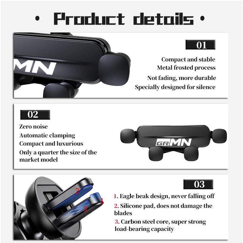 For S8 Car Phone Holder Air Conditioning Vent Mobile Phone Support Accessories GR Land Cruiser RAV4 Camry Fortuner Venza JH8