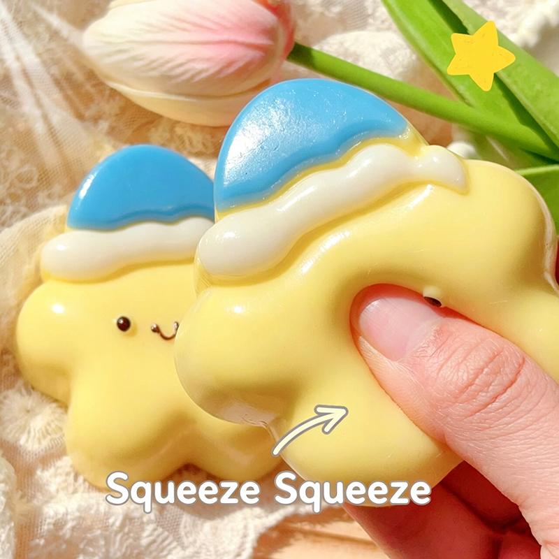 Toys Mochi Cute Star Squishy Slow Rebound Stress Relief Fidget Soft Squishy Sensory Anti-Stress Squish Squeeze Surprise Gift Present