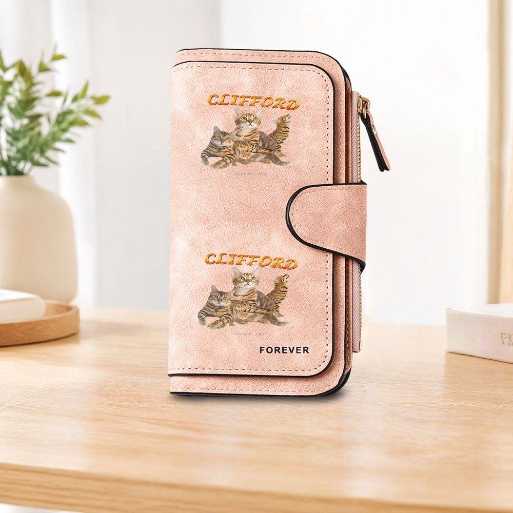 Clifford Cat Long Zipper Wallet Large Capacity Card Holder Unisex Clutch Bag Fashionable Zipper Coin Purse Perfect For Daily Commute Travel Shopping