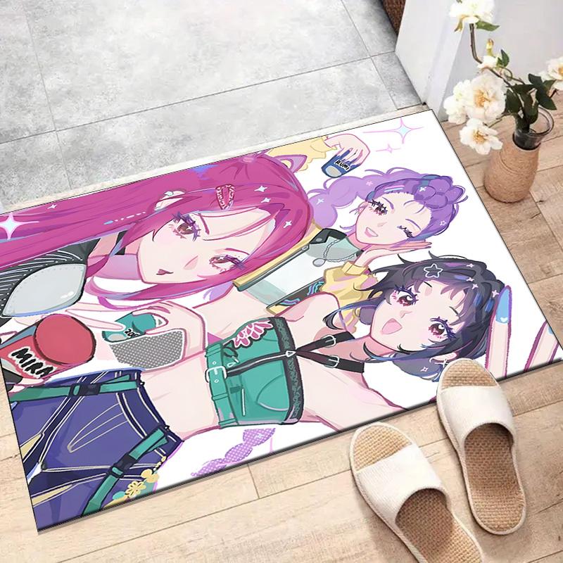 1pc KPop Demon Hunters3 Design Printed Area Rug Carpet for Bedroom Living Room Home Decor Rugs Mat Non Slip Mat Rug for Bedside