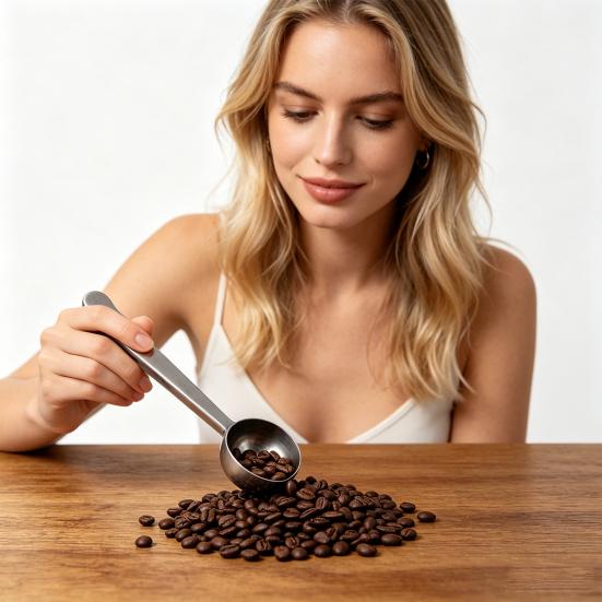 Cuillère Pince en Acier Inoxydable, Scelleur de Sacs Polyvalent avec Mesurette, Outil Réutilisable pour Poudre pour Café au Lait