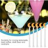 DOITOOL 5Pcs Glass Swizzle Sticks for Cocktails Drinks, Moon Swizzle Sticks for Drinks Coffee Cocktail for Restaurant Home Bar