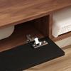 TV Cabinet Up To 50" Wall-Mounted with Drawer, 2 Open Shelves and Cable Hole, 120x24x16 Cm, Walnut