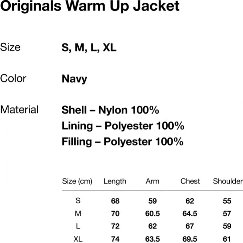ThIs Is Never That Originals Warm Up Jacket Navy