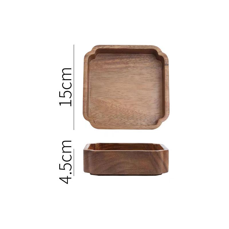 Christmas Cutlery Tray, Cute Household Wooden Christmas Tree, Fruit Dish, Cake, Dessert, Partitioned Wooden Plate