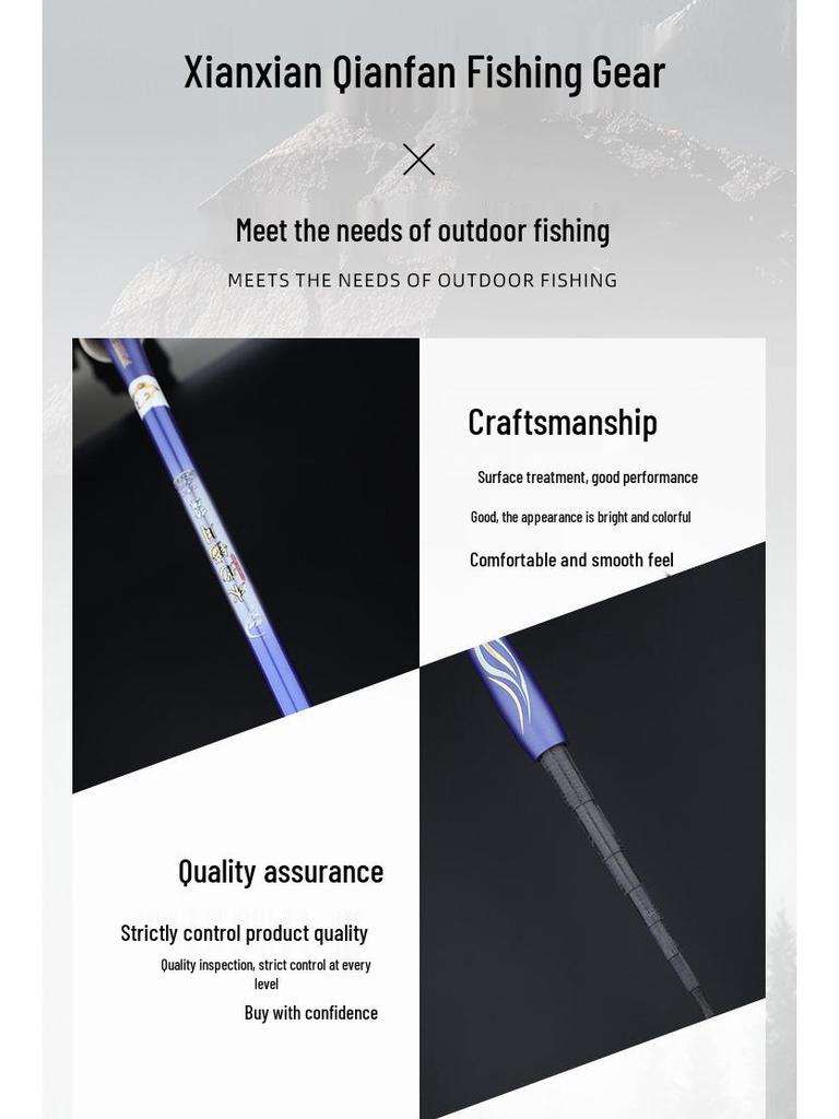 37/28-Tone Carbon Stream Children's Fishing Rod - Ultra-Light, Slim Design for Small Fish
