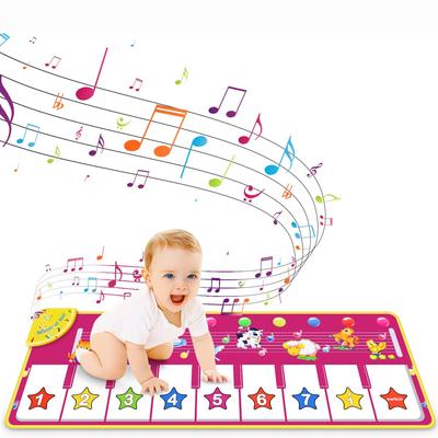 Müzikal Piyano Mat, Bebekler için Müzik Zemin Klavye Battaniye Dans Mat 8 Farklı Hayvan Sesleri, Erken Öğrenme Eğitici Oyuncaklar Bebek için