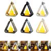Creative Bedside Lamp Warm White Small Gift Idea Triangle Desk Lamp Ornament Nightlight for Cabinet Office Dorm Bedroom Study