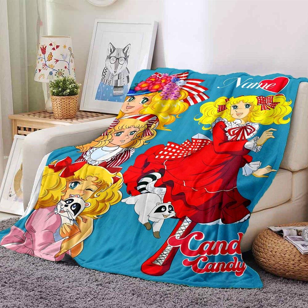 Candy Sweet Dolls Lightweight Personalized Blanket Personalized Name Ultra Soft Great For Sofa Couch Office Bed Picnics Ideal For All Seasons Modern