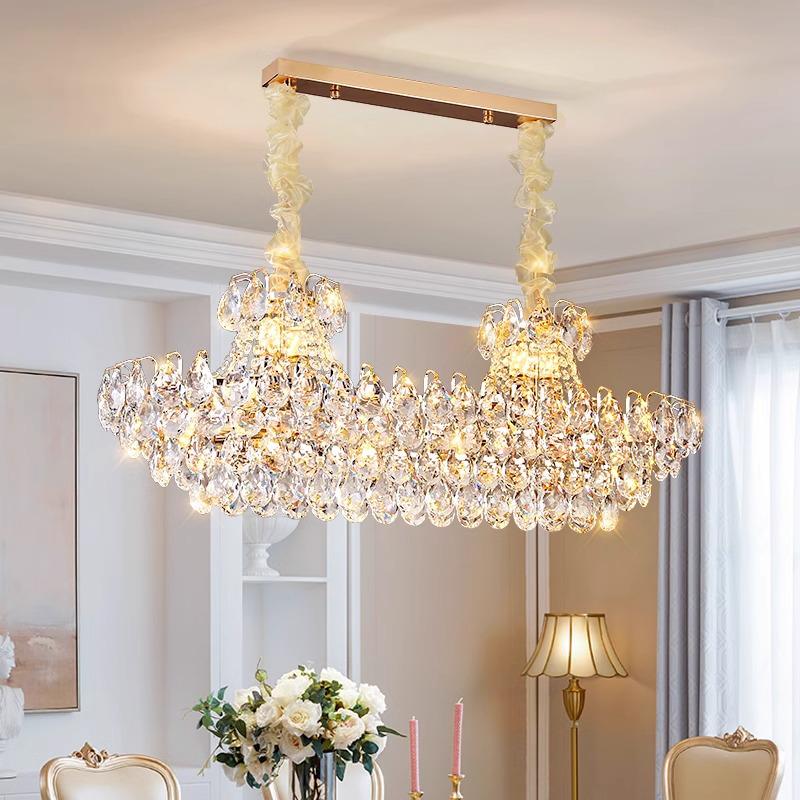 Luxurious Post-Modern Crystal Chandelier for Living Room, Lobby, or Restaurant