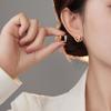 2026 Texture Gold and Silver Contrasting Colors Fashionable Love Ear Buckle Style Simple Fashionable Personalized Earrings