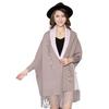 Korean Style Embroidered Shawl Cape: Versatile Knit Scarf for All Seasons