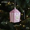 Snowflake Christmas Tree Ornament PVC 3D Pink Pendant DIY Lollipop Ornaments  Holiday Decor