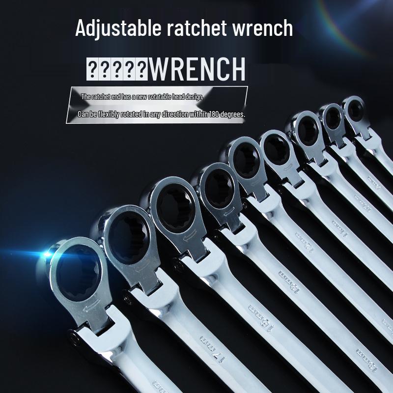 Quick Ratchet Dual-Use Open-End Combination Wrench Set for Auto Repair 8MM Ratchet