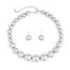 DIEZI Luxury Imitation Pearl Necklace Earrings Vintage Exaggerated CCB Beads Jewelry Sets Elegant Wedding  Party New Jewelry