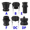 A/B/E/F/DC/DF 2"(56.6mm) PP Camlock Coupling Plastic Fitting Adapter MPT FPT Barb Quick Disconnect Quick Connector  Accessories