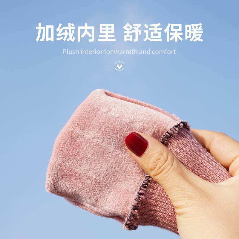 Gloves Winter Women's Velvet Warm Cold Cute Students Winter Riding Driving Touch Screen Suede Women's Gloves
