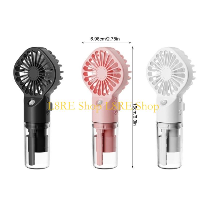 L8RE Portable Water Mist Fan 4 Adjustable Speed Quiet Cooling Mini Pocket Fan