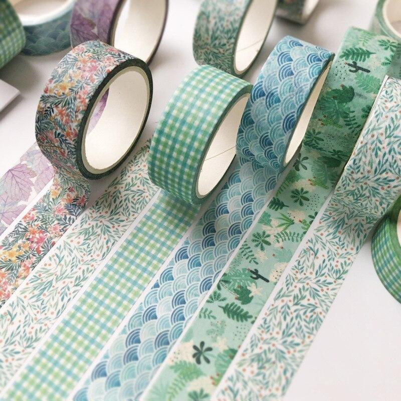 5m Cartoon Animal Plants Pattern Washi Tape Decorative Sticker Stationery Planner Tape Sticker DIY Scrapbooking Journal Decor
